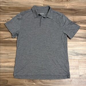 Quince Polo Shirt Mens XL Gray 100% Merino Wool Heather Lightweight